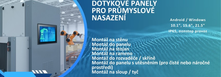 Dotykové panely pro průmyslové nasazení